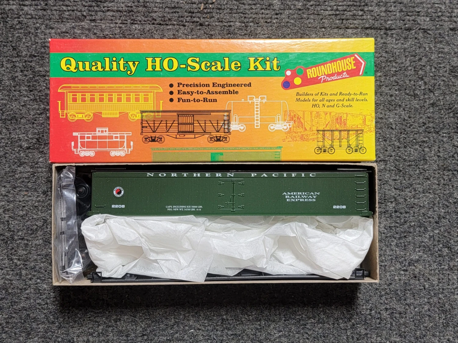Roundhouse 3601 HO Scale 50' Express Reefer Kit Northern Pacific NP - NOS 3 Roundhouse 3601 HO Scale 50' Express Reefer Kit Northern Pacific NP - NOS