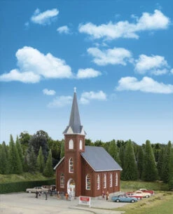 Walthers Cornerstone 933-3496 HO Scale Brick Church - Kit