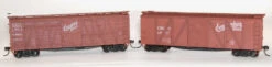 Accurail 1210 HO Scale 40' Outside Braced Boxcar Kit Burlington CB&Q 2 Pack - NOS