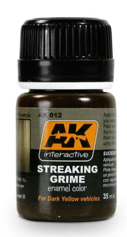 AK Interactive 12 Streaking Grime Enamel Paint 35ml Bottle