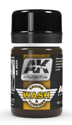 AK Interactive 2033 Air Series: Engine & Turbines Enamel Wash 35ml Bottle