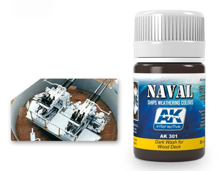 AK Interactive 301 Wood Deck Dark Wash Enamel Paint 35ml Bottle 4 AK Interactive 301 Wood Deck Dark Wash Enamel Paint 35ml Bottle - Image 2