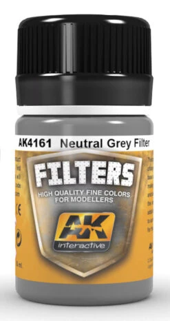 AK Interactive 4161 Neutral Grey Filter Enamel Paint 35ml Bottle