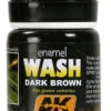 AK Interactive 45 Dark Brown Wash Enamel Paint 35ml Bottle -Bachmann Store ak interactive 45 dark brown wash enamel paint 35ml bottle
