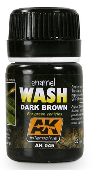 AK Interactive 45 Dark Brown Wash Enamel Paint 35ml Bottle 3 AK Interactive 45 Dark Brown Wash Enamel Paint 35ml Bottle