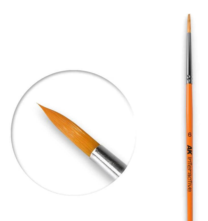 AK Interactive 606 Size 6 Synthetic Round Brush 3 AK Interactive 606 Size 6 Synthetic Round Brush