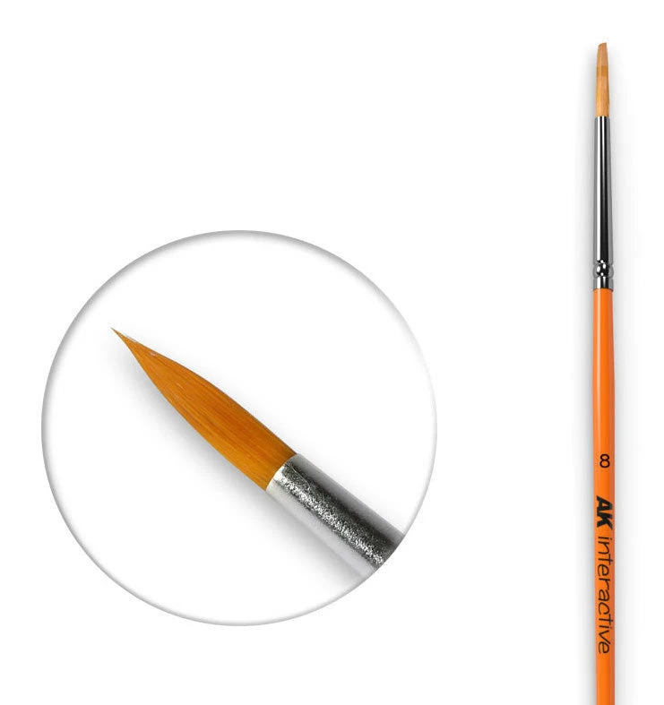 AK Interactive 607 Size 8 Synthetic Round Brush 3 AK Interactive 607 Size 8 Synthetic Round Brush