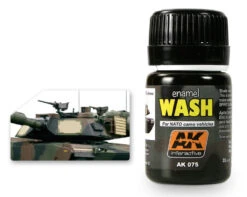 AK Interactive 75 NATO Vehicle Wash Enamel Paint 35ml Bottle -Bachmann Store ak interactive 75 nato vehicle wash enamel paint 35ml bottle a