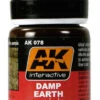 AK Interactive 78 Damp Earth Satin Wash Enamel Paint 35ml Bottle 1 AK Interactive 78 Damp Earth Satin Wash Enamel Paint 35ml Bottle -Bachmann Store ak interactive 78 damp earth satin wash enamel paint 35ml bottle