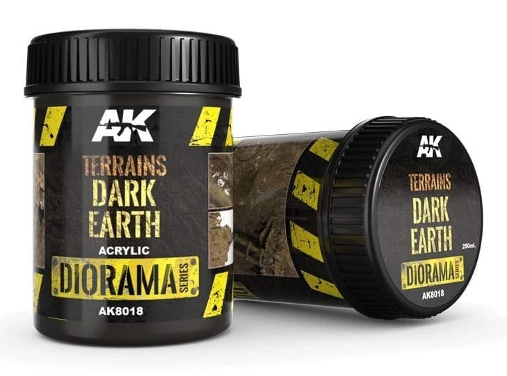 AK Interactive 8018 Diorama Series: Terrains Dark Earth Texture Acrylic 250ml Bottle 3 AK Interactive 8018 Diorama Series: Terrains Dark Earth Texture Acrylic 250ml Bottle