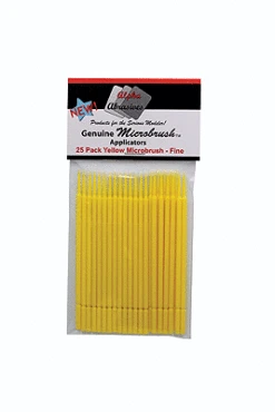 Alpha MicroBrush 1301 Yellow Fine Applicators 25 Pack