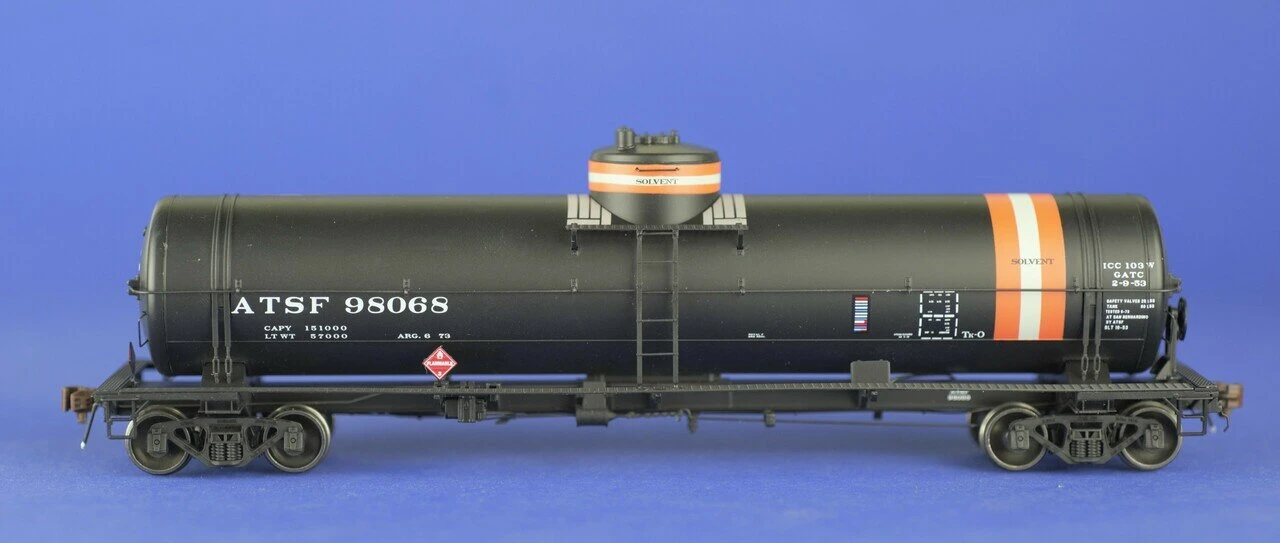 American Limited Models 1828 HO Scale GATC Welded Tank Car Santa Fe (White/Red Solvent) ATSF 98068 3 American Limited Models 1828 HO Scale GATC Welded Tank Car Santa Fe (White/Red Solvent) ATSF 98068