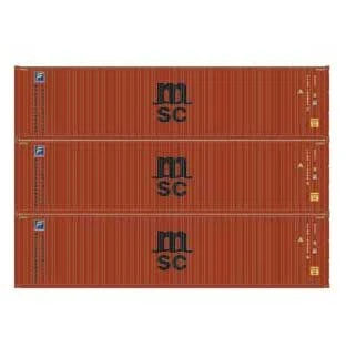 Athearn 27042 HO Scale 40' High Cube Container MSC/Florens 3 Pack 3 Athearn 27042 HO Scale 40' High Cube Container MSC/Florens 3 Pack
