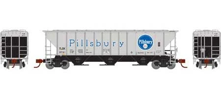 Athearn 27427 N Scale PS 4427 Covered Hopper Pillsbury TDLX 6741 4 Athearn 27427 N Scale PS 4427 Covered Hopper Pillsbury TDLX 6741 - Image 2