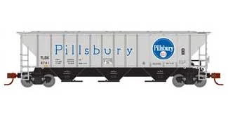 Athearn 27427 N Scale PS 4427 Covered Hopper Pillsbury TDLX 6741 3 Athearn 27427 N Scale PS 4427 Covered Hopper Pillsbury TDLX 6741