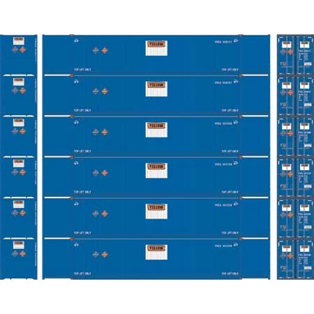 Athearn 28522 HO Scale 53' CIMC Intermodal Container Yellow YRCU 6 Pack #2 4 Athearn 28522 HO Scale 53' CIMC Intermodal Container Yellow YRCU 6 Pack #2 - Image 2