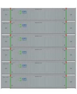 Athearn 28527 HO Scale 53' CIMC Intermodal Container COFC Logistics CFCQ 6 Pack #1