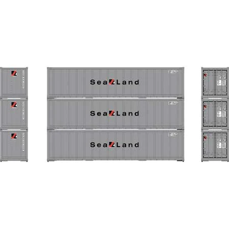 Athearn 63391 HO Scale 40' Smooth Side Container Sealand SEAU 3 Pack #1 4 Athearn 63391 HO Scale 40' Smooth Side Container Sealand SEAU 3 Pack #1 - Image 2