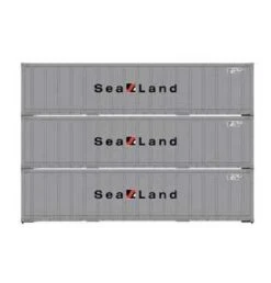 Athearn 63391 HO Scale 40' Smooth Side Container Sealand SEAU 3 Pack #1