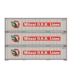Bachmann Store 28 Athearn 63396 HO Scale 40' Smooth Side Container Mitsui OSK Lines MOLU 3 Pack #2