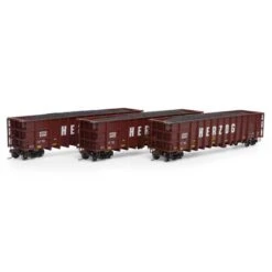 Athearn 7478 HO Scale Thrall High Side Gondola With Load Herzog "Brown" HZGX 3 Pack #3