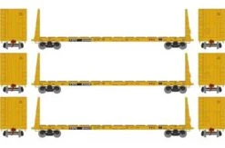 Athearn HO 90560 60' Bulkhead Flatcar TTX Red Logo 3 Pack