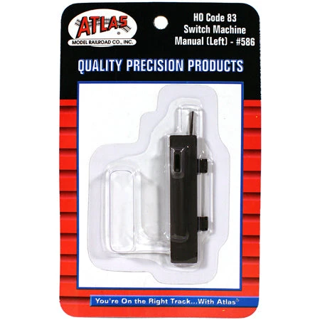 Atlas 586 HO Scale Code 83 Track Manual Left-Hand Switch Machine 3 Atlas 586 HO Scale Code 83 Track Manual Left-Hand Switch Machine