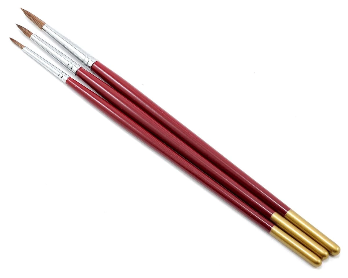 Atlas Brush 58 1,3,5 Red Sable Detailing Paintbrushes 3 Pack 3 Atlas Brush 58 1,3,5 Red Sable Detailing Paintbrushes 3 Pack