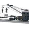 Bachmann 16149 HO Scale Crane Car With Boom Tender Black And Silver Unlettered -Bachmann Store bachmann 16149 ho scale crane car with boom tender black and silver unlettered
