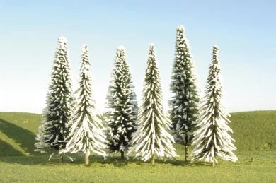 Bachmann 32002 SceneScapes Pine Trees With Snow 5-6" 6 Pack 3 Bachmann 32002 SceneScapes Pine Trees With Snow 5-6" 6 Pack
