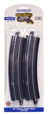 Bachmann 44403 HO Scale Steel E-Z Track 22" Radius Curve (4)
