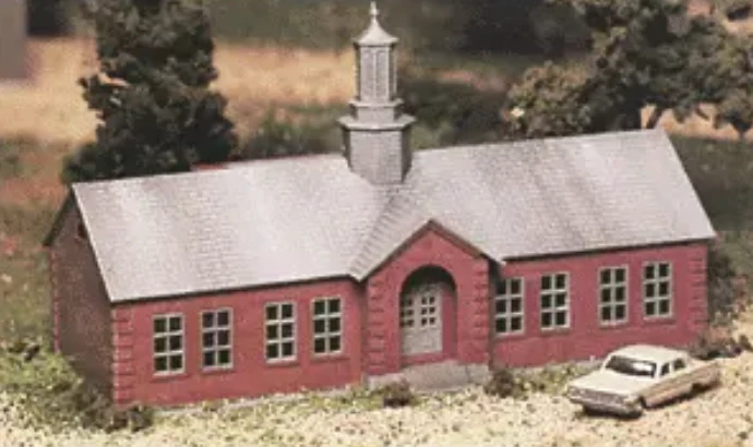 Bachmann Plasticville 45533 HO Scale 1930's School House Kit 3 Bachmann Plasticville 45533 HO Scale 1930's School House Kit