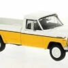 Brekina 19814 HO Scale 1964 Jeep Gladiator B Pickup Truck - Yellow And White -Bachmann Store brekina 19814 ho scale 1964 jeep gladiator b pickup truck yellow and white