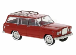 Brekina 19869 HO Scale 1967 Jeep Wagoneer Red