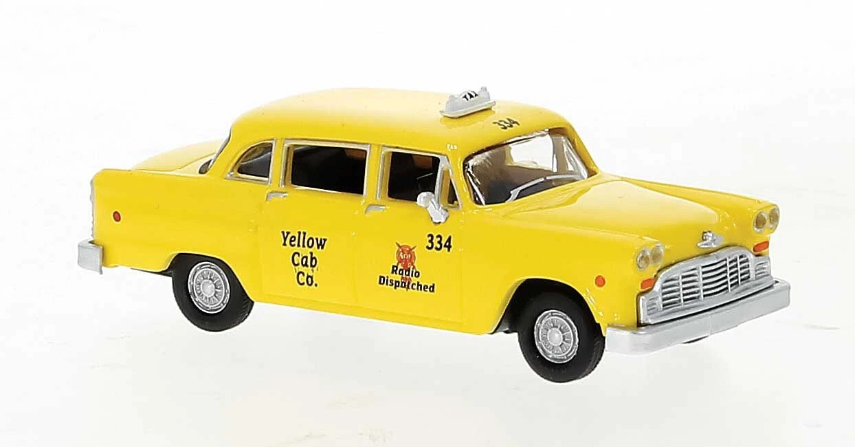 Brekina 58943 HO Scale 1950s-1982 Checker Taxi Sedan Pittsburgh Yellow Cab 3 Brekina 58943 HO Scale 1950s-1982 Checker Taxi Sedan Pittsburgh Yellow Cab