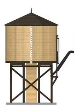 Broadway Limited Imports 7913 HO Scale Wood Water Tower - Yellow (Operating/Sound)