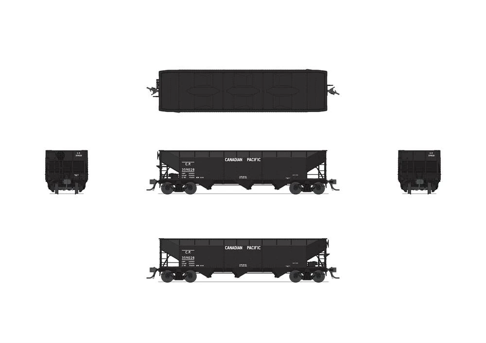 Broadway Limited Imports 8110 HO Scale 70 Ton Triple Hopper Canadian Pacific CP 359062 4 Broadway Limited Imports 8110 HO Scale 70 Ton Triple Hopper Canadian Pacific CP 359062 - Image 2