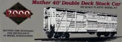 Proto 2000 433-21385 HO Scale 40' Mather Double Deck Stock Car Kit GM&O 109028 - NOS