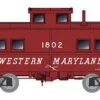 Rapido Trains 144025 HO Scale Northeastern Style Steel Caboose Speed Western Maryland WM 1802 -Bachmann Store rapido trains 1440 25 ho scale northeastern style steel caboose speed western maryland wm 1802