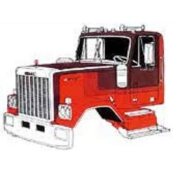 Brekina 85777 HO Scale 1980 GMC General Tractor/Semi Red And Red
