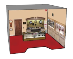 Roomettes 01-101-01 HO Scale Mongillo Jewellers Interior Kit (Fits DPM 10100)