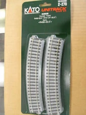 Kato 2270 HO Scale UniTrack 490mm 19-1/4" Radius Curve 22.5-Degree (4 Pack)