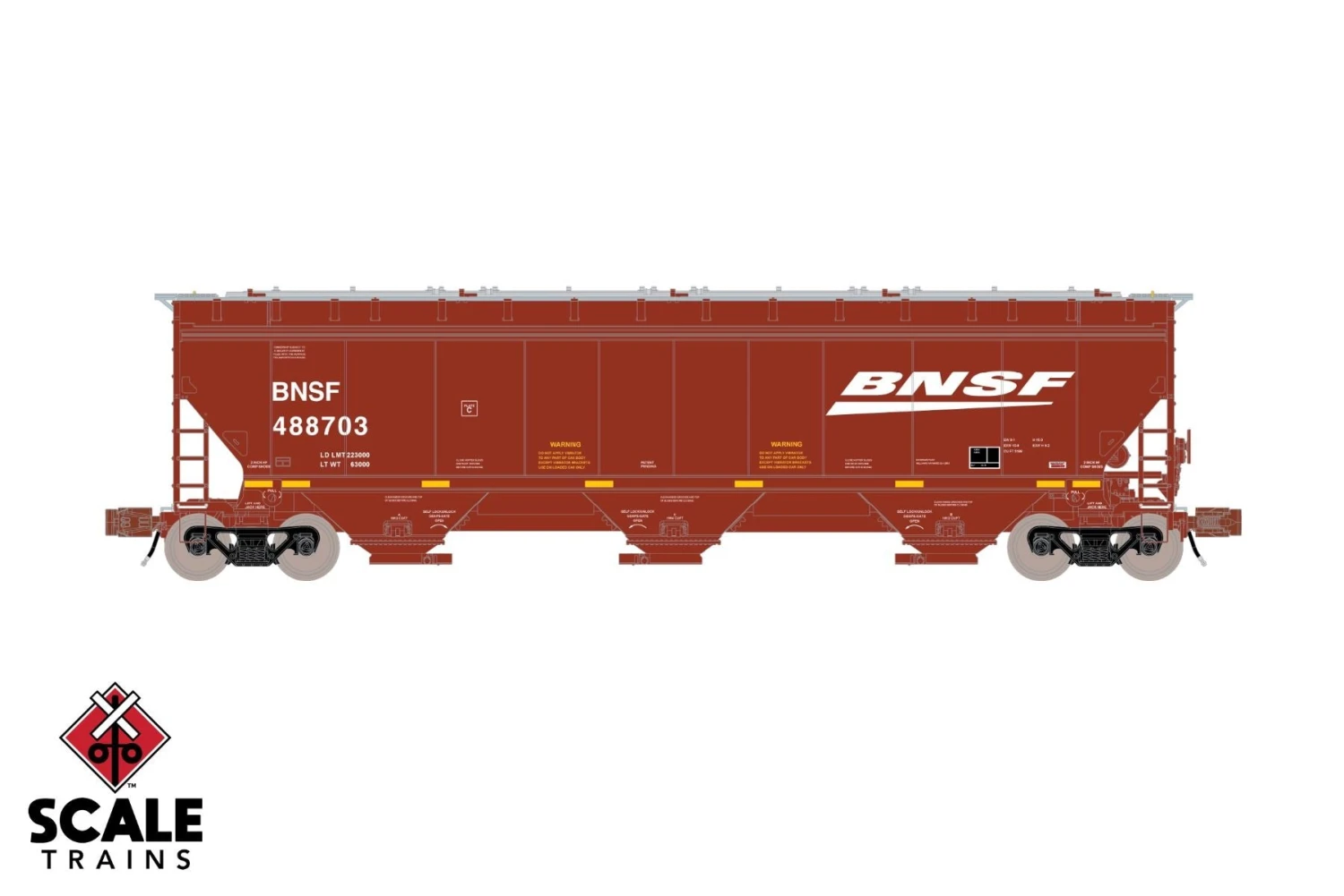 ScaleTrains 33234 Rivet N Scale Gunderson 5188 Covered Hopper BNSF 488703 3 ScaleTrains 33234 Rivet N Scale Gunderson 5188 Covered Hopper BNSF 488703