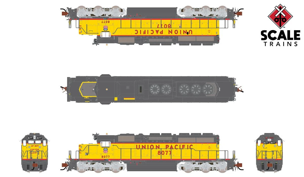 ScaleTrains 38608 Rivet N Scale EMD SD40-2 Union Pacific "Fast Forty" UP 8077 4 ScaleTrains 38608 Rivet N Scale EMD SD40-2 Union Pacific "Fast Forty" UP 8077 - Image 2