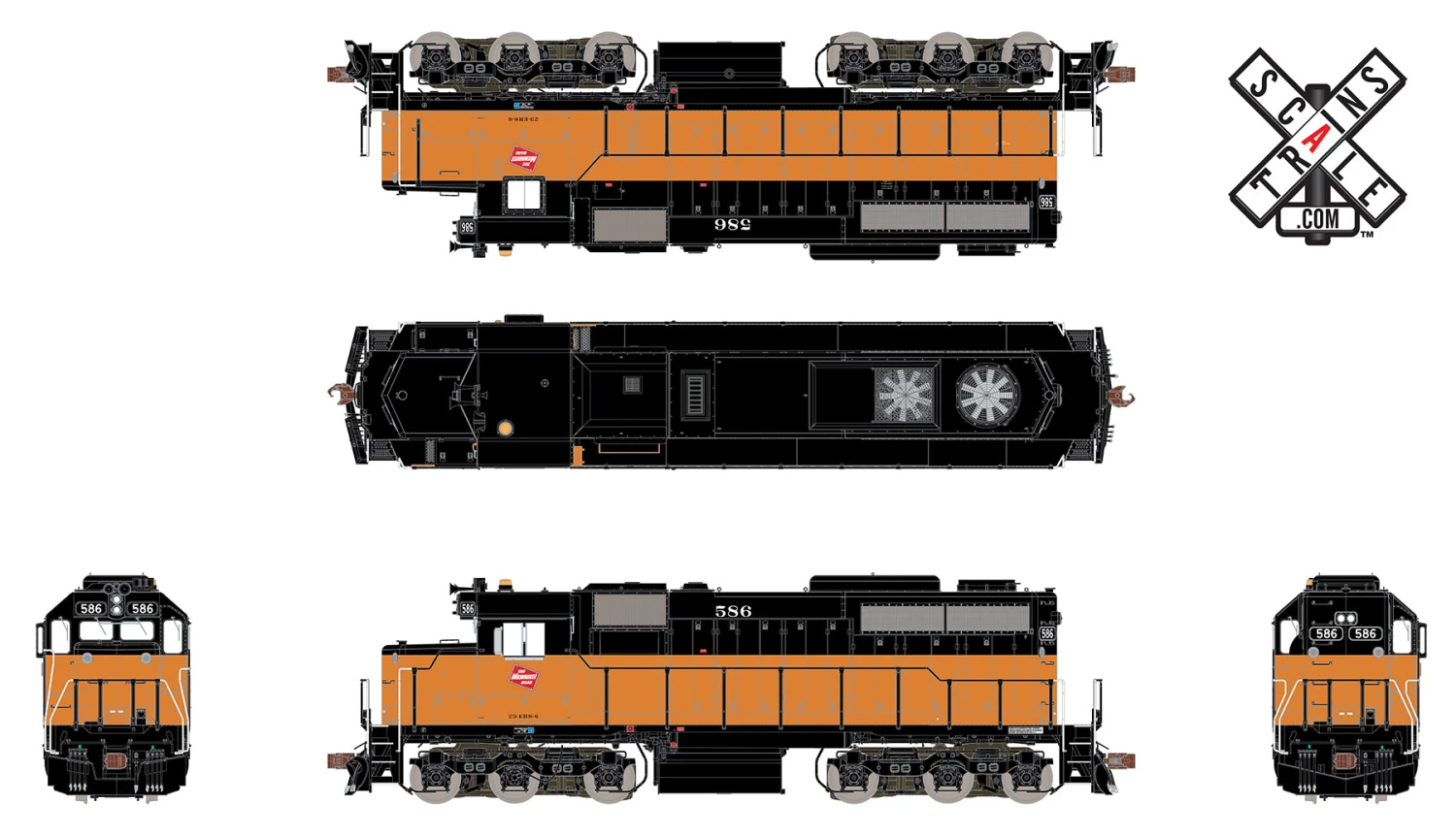 ScaleTrains 70024 HO Scale Museum Quality EMD SDL39 Milwaukee Road MILW 590 DCC Sound 4 ScaleTrains 70024 HO Scale Museum Quality EMD SDL39 Milwaukee Road MILW 590 DCC Sound - Image 2