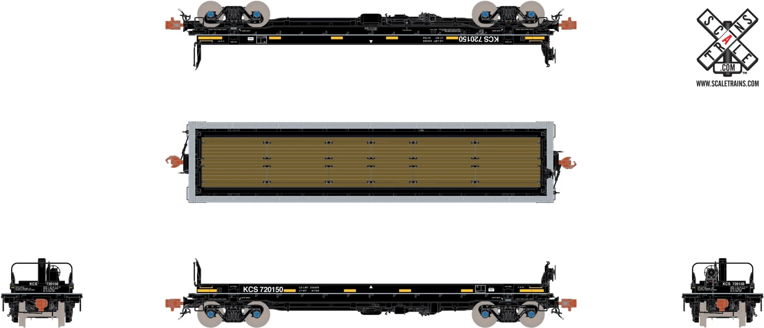 ScaleTrains HO Scale 32341 Thrall-Trinity 42' Steel Coil Car Kansas City Southern KCS 720209 4 ScaleTrains HO Scale 32341 Thrall-Trinity 42' Steel Coil Car Kansas City Southern KCS 720209 - Image 2