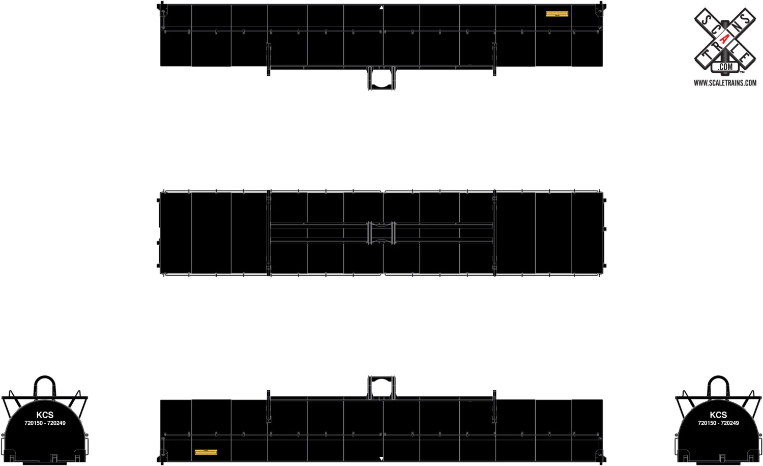 ScaleTrains HO Scale 32341 Thrall-Trinity 42' Steel Coil Car Kansas City Southern KCS 720209 5 ScaleTrains HO Scale 32341 Thrall-Trinity 42' Steel Coil Car Kansas City Southern KCS 720209 - Image 3