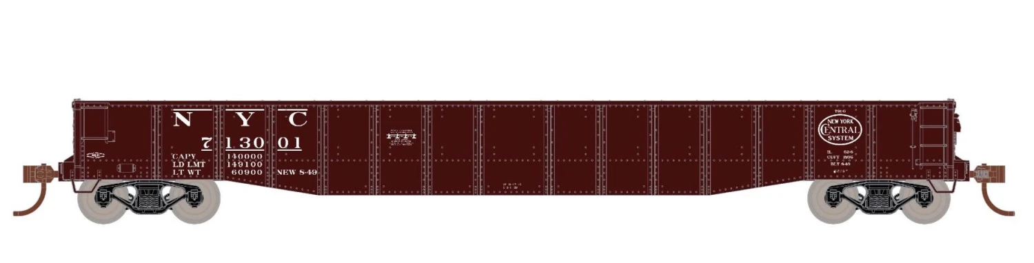 ScaleTrains Kit Classics 1191 HO Scale 52'6" Mill Gondola New York Central NYC 713001 4 ScaleTrains Kit Classics 1191 HO Scale 52'6" Mill Gondola New York Central NYC 713001 - Image 2