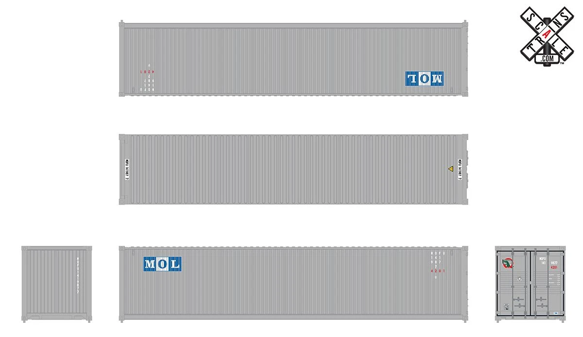 ScaleTrains Operator 11234 HO Scale CIMC 40' Container Mitsui OSK Lines "MOL" MOFU 682505 5 ScaleTrains Operator 11234 HO Scale CIMC 40' Container Mitsui OSK Lines "MOL" MOFU 682505 - Image 3