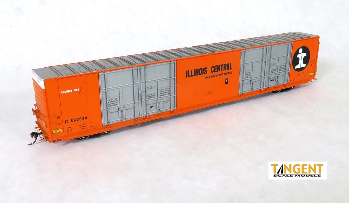 Tangent Scale Models 25519-03 HO Scale 86' Quad Door Auto Parts Boxcar Illinois Central IC 680041 3 Tangent Scale Models 25519-03 HO Scale 86' Quad Door Auto Parts Boxcar Illinois Central IC 680041